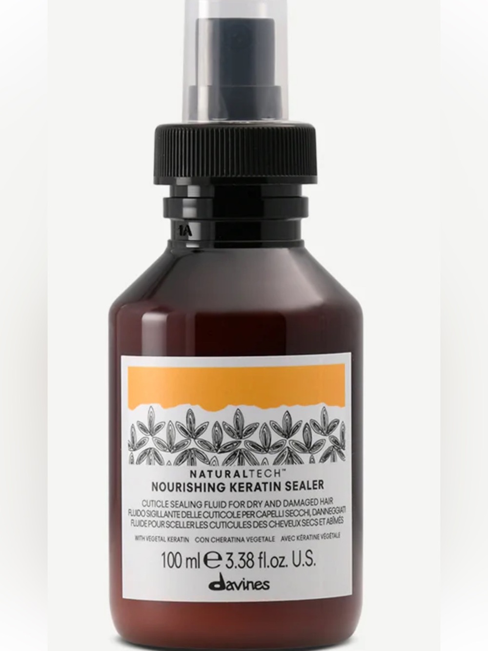 Davines Nourishing Keratin Sealer - Amber Brown Bottle 100 ml / 3.38 fl oz